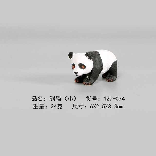 Figurka plastikowa zwierzęcia - imitacja pandy, model PVC, zabawka edukacyjna dla dzieci i kolekcjonerów - Wianko - 7