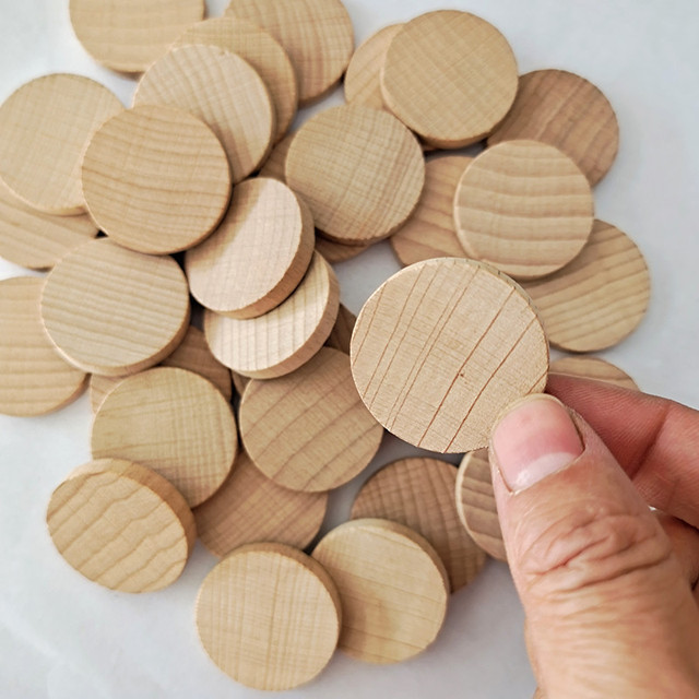 10 sztuk 20MM naturalne plastry niedokończonego drewna - idealne do projektów rękodzielniczych i ozdób - Wianko - 9
