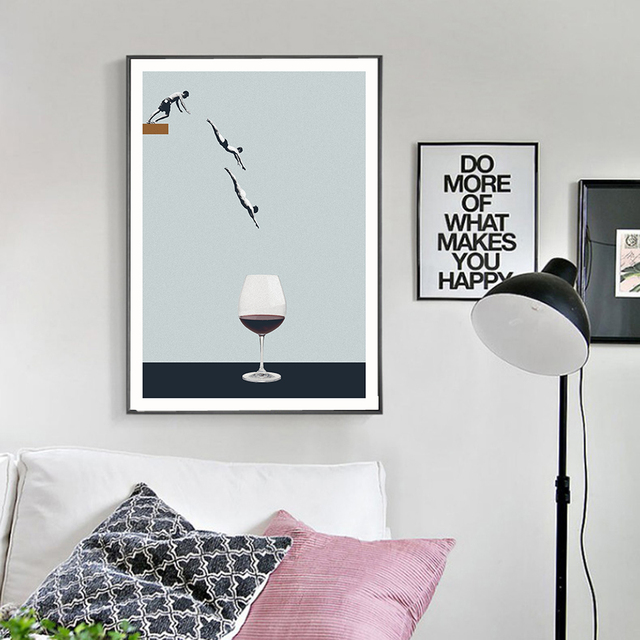 Nowoczesny obraz na płótnie sportów nurkowych w minimalistycznym stylu - idealna dekoracja dla domu - Wianko - 3