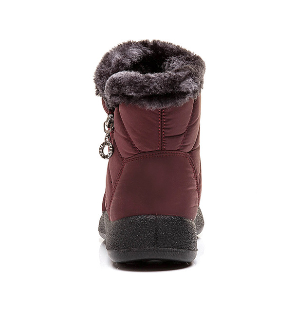 Grube pluszowe botki zamek buty zimowe na śnieg damskie wodoodporne, ciepłe i wygodne - Wianko - 4