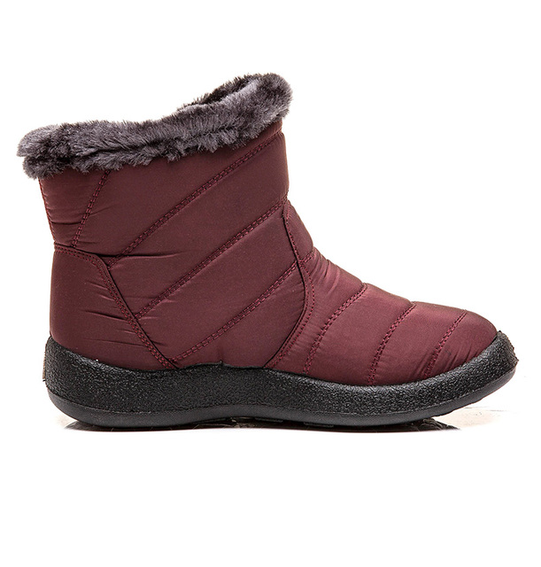 Grube pluszowe botki zamek buty zimowe na śnieg damskie wodoodporne, ciepłe i wygodne - Wianko - 5
