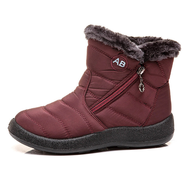 Grube pluszowe botki zamek buty zimowe na śnieg damskie wodoodporne, ciepłe i wygodne - Wianko - 3