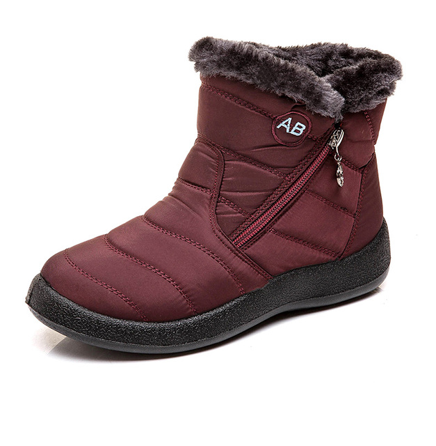 Grube pluszowe botki zamek buty zimowe na śnieg damskie wodoodporne, ciepłe i wygodne - Wianko - 2