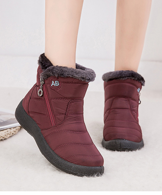 Grube pluszowe botki zamek buty zimowe na śnieg damskie wodoodporne, ciepłe i wygodne - Wianko - 14
