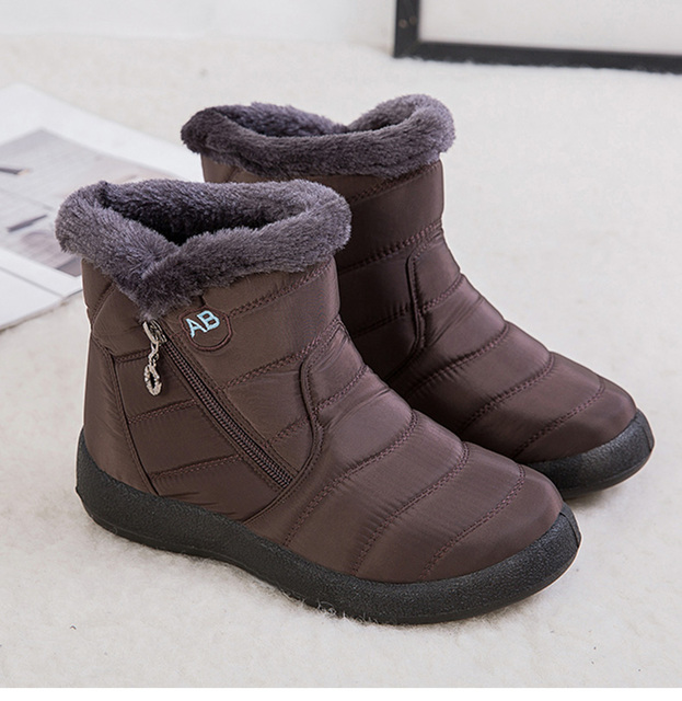 Grube pluszowe botki zamek buty zimowe na śnieg damskie wodoodporne, ciepłe i wygodne - Wianko - 13