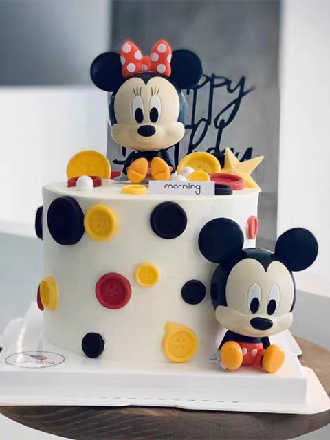 Ozdoby do dekoracji tortu Mickey i Minnie Mouse dla chłopca lub dziewczynki na urodziny - Wianko - 14