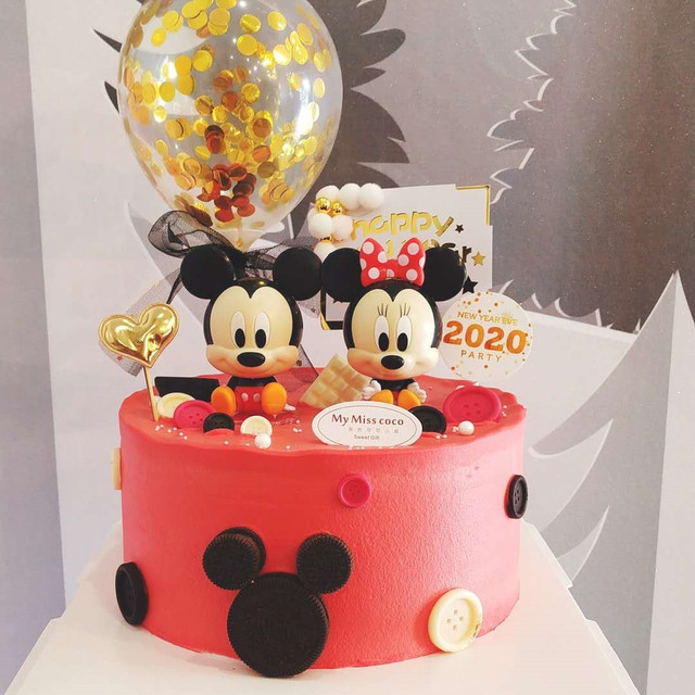 Ozdoby do dekoracji tortu Mickey i Minnie Mouse dla chłopca lub dziewczynki na urodziny - Wianko - 16