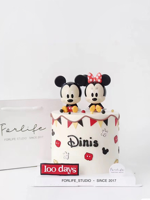 Ozdoby do dekoracji tortu Mickey i Minnie Mouse dla chłopca lub dziewczynki na urodziny - Wianko - 2