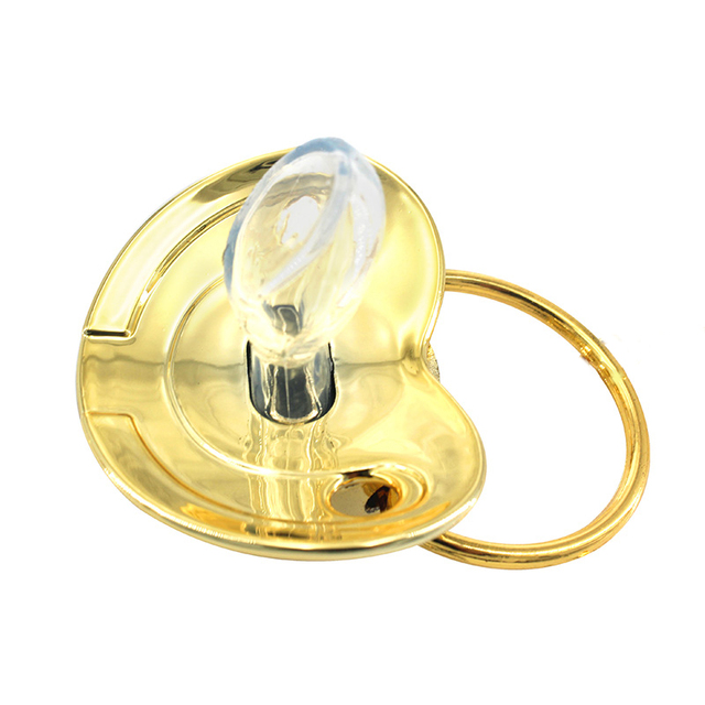 Niemowlęcy smoczek silikonowy z inicjałami, ozdobiony złotymi kryształkami, BPA-free - Wianko - 2