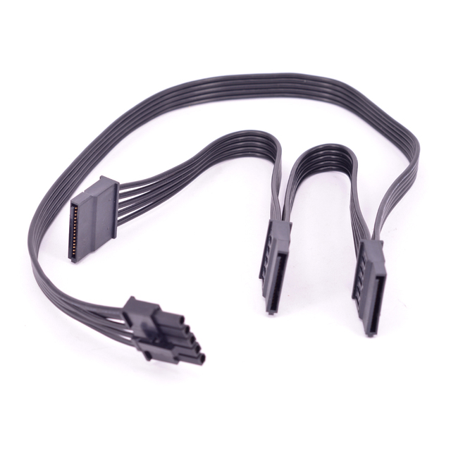 Kabel zasilający 5Pin od 1 do 3 SATA 15Pin żeński dla Cooler Master cichy Pro M modułowy zasilacz - Wianko - 1