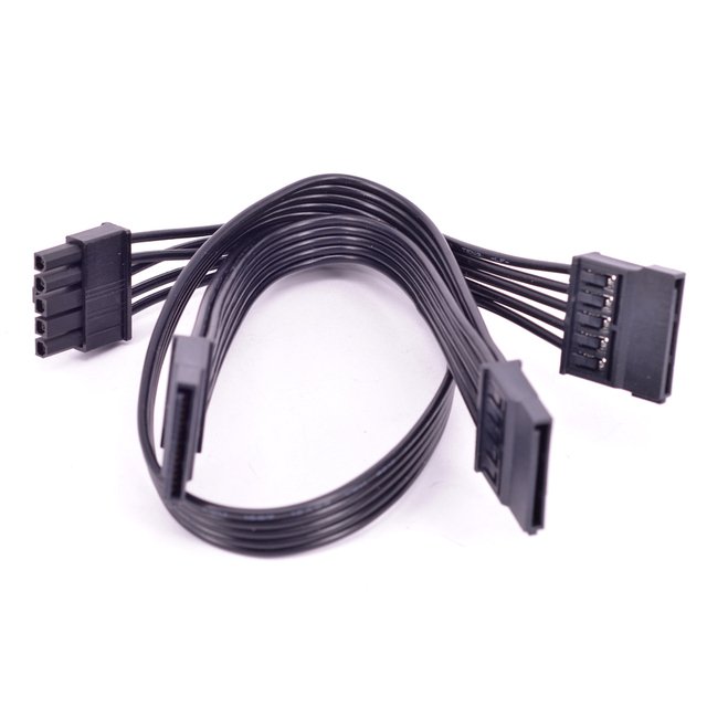 Kabel zasilający 5Pin od 1 do 3 SATA 15Pin żeński dla Cooler Master cichy Pro M modułowy zasilacz - Wianko - 2