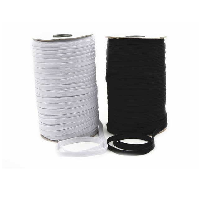 Opaski elastyczne do szycia DIY - Maska gumką Nylon 3-45mm - biały/czarny - Wianko - 7