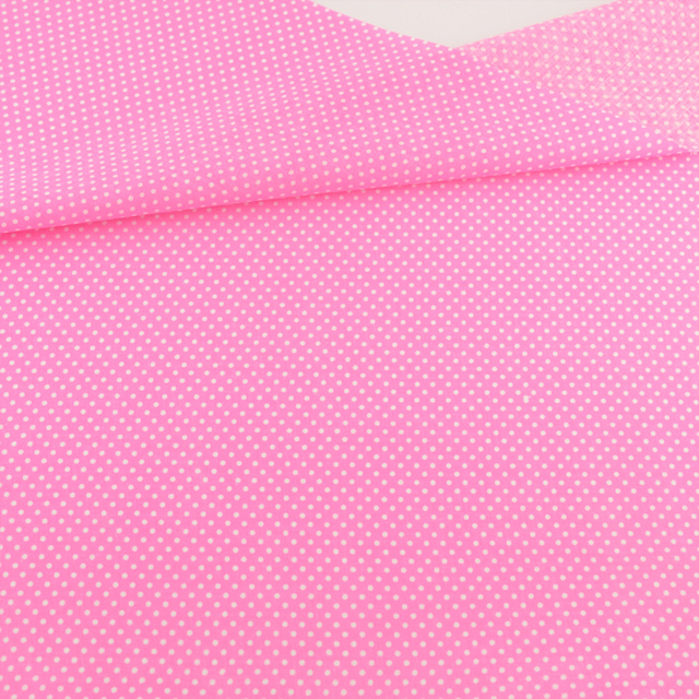 Materiał Booksew: różowy wzór w białe kropki, 100% bawełny, do szycia patchworku - Wianko - 3