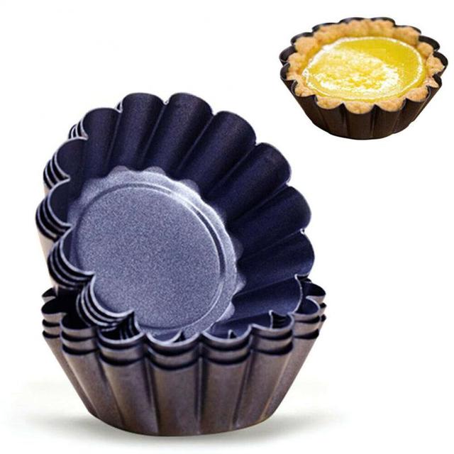 Tarta formica do jajek z nieprzywierającą powłoką i kształtem kwiatu z stali nierdzewnej do pieczenia muffinek i tartaletek - Wianko - 3