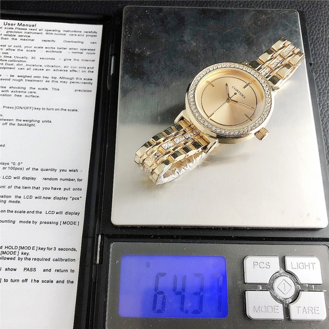 Nowy Różowy Zegarek Bransoletka dla Kobiet - Kwarcowy z Diamentami - Wianko - 4