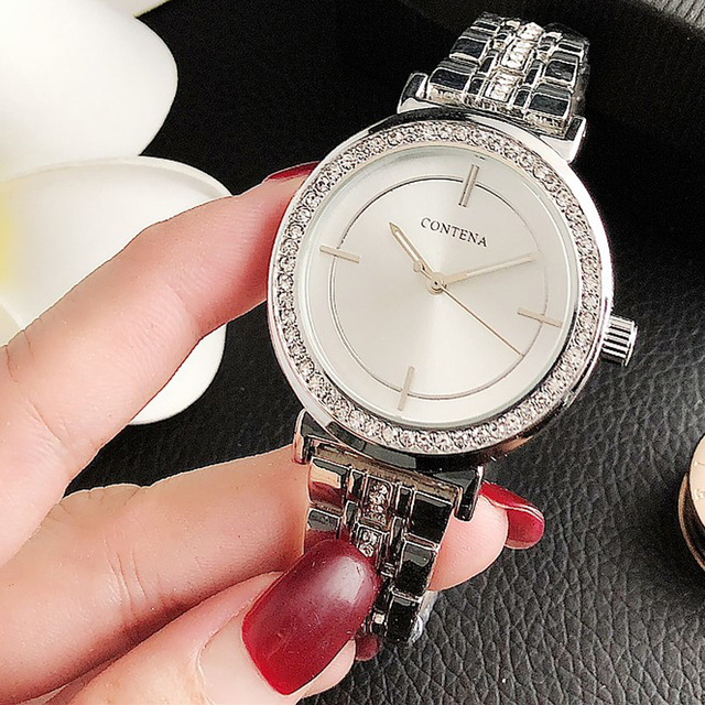 Nowy Różowy Zegarek Bransoletka dla Kobiet - Kwarcowy z Diamentami - Wianko - 7