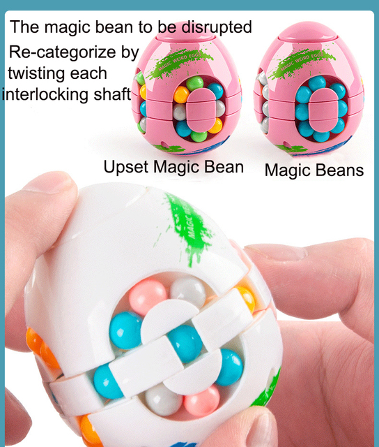 Magiczna fasolka Cube Stress Relief - Fingertip zabawka dla dzieci i dorosłych, edukacyjna gra logiczna - Wianko - 1