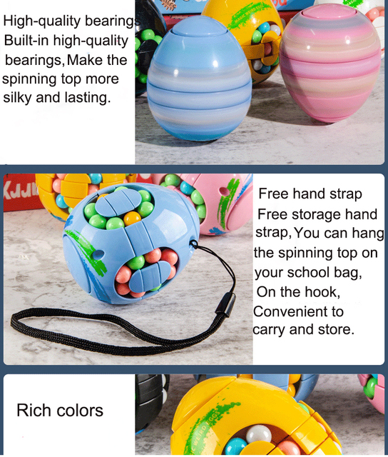 Magiczna fasolka Cube Stress Relief - Fingertip zabawka dla dzieci i dorosłych, edukacyjna gra logiczna - Wianko - 5