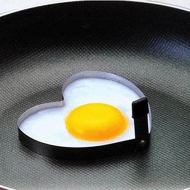 Pierścienie do jajek i naleśników ze stali nierdzewnej w kształcie serca - Wianko - 2