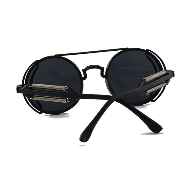 Okulary przeciwsłoneczne rowerowe w stylu punk, okrągła oprawka, szkiełka kolorowe, wiosenne trendy - Wianko - 3