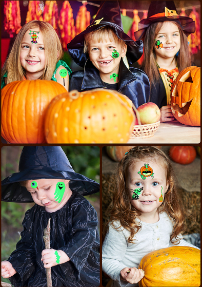 Halloweenowe naklejki tatuażu duchów Taty dla dzieci - zestaw 10 sztuk - Wianko - 9