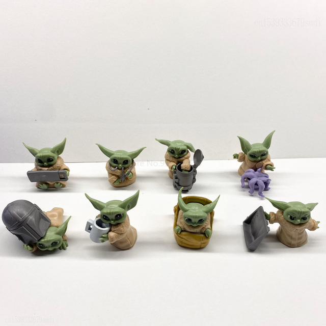 Zestaw 8 figurek Disney Star Wars – Yoda, Mandalorian, Kawaii Manga – idealny prezent dla dziecka na Boże Narodzenie (5-6cm) - Wianko - 1