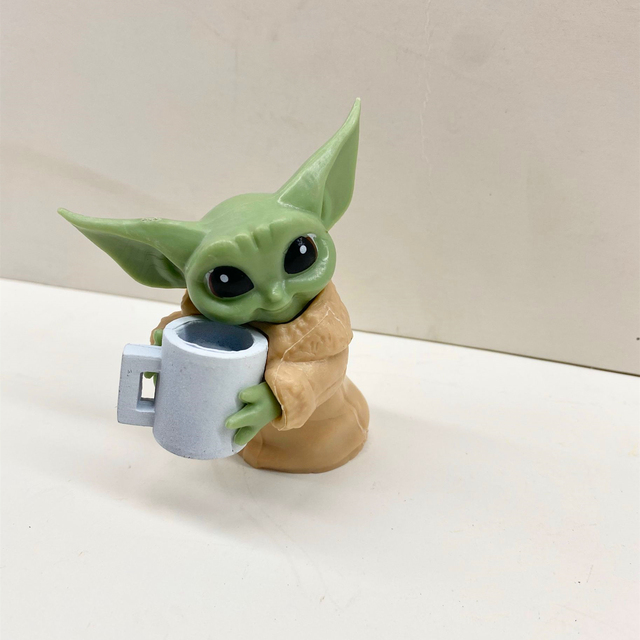 Zestaw 8 figurek Disney Star Wars – Yoda, Mandalorian, Kawaii Manga – idealny prezent dla dziecka na Boże Narodzenie (5-6cm) - Wianko - 8