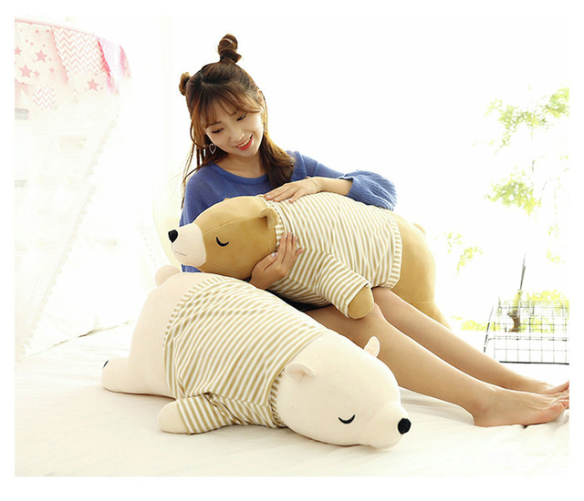 Pluszowa lalka w opatrunek polarny Cartoon Kawaii - miękki, wypchany niedźwiadek do spania, 35cm - Wianko - 7