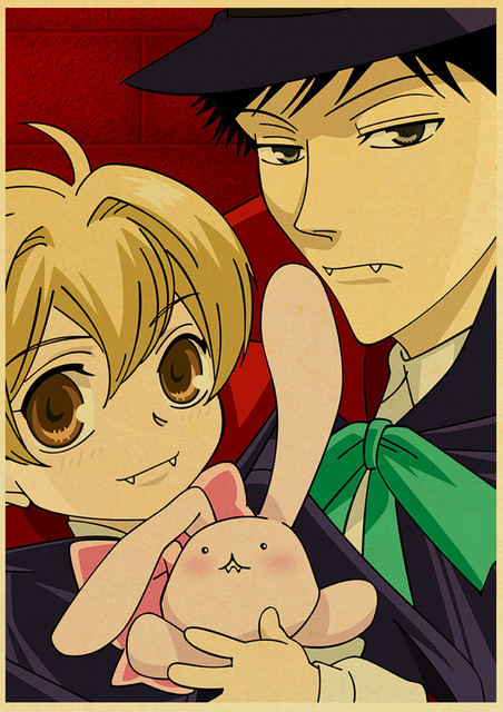 Obraz na płótnie Wall Art japońskie Anime Ouran Highschool Host Club - Nordic Room Decor - Wianko - 3