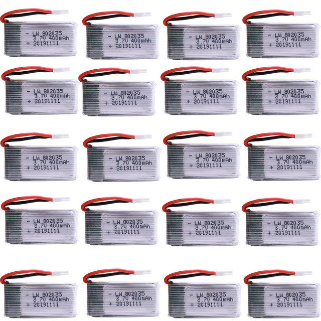 10 sztuk bateria Lipo 3.7V 400mAh do quadcoptera H107 H31 KY101 E33C E33 U816A V252 H6C 802035 - Wianko - 2