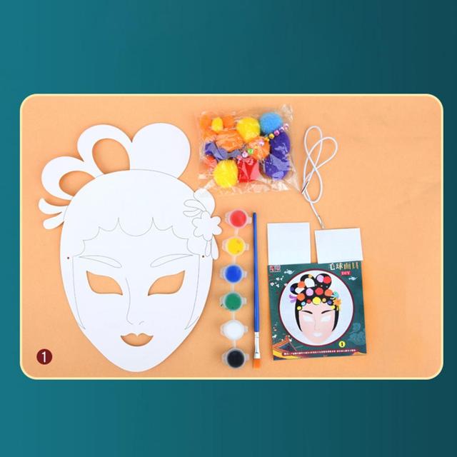 Zestaw kreatywny do makijażu twarzy Opera - edukacyjne rzemiosło dla dziecka - delikatne i piękne przedszkolne zabawki - Wianko - 19