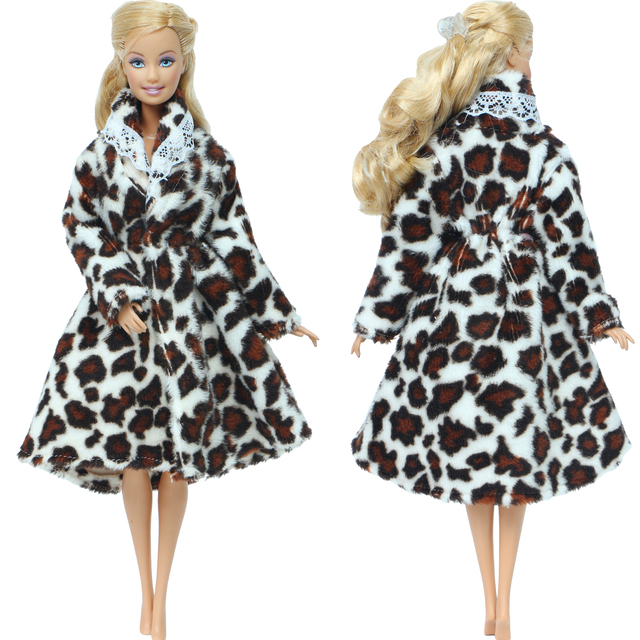 Zestaw zimowego swetra, sukienki i dodatków dla Barbie, Multicolor - Wianko - 5