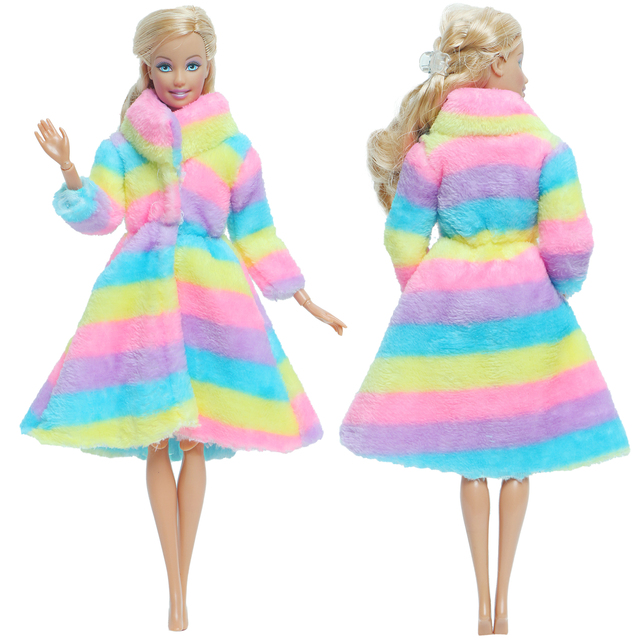 Zestaw zimowego swetra, sukienki i dodatków dla Barbie, Multicolor - Wianko - 21