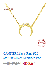Naszyjnik damska biżuteria srebrny 925 z nieblaknącym wisiorkiem - elegancki łańcuszek Choker z księżycem - Wianko - 4