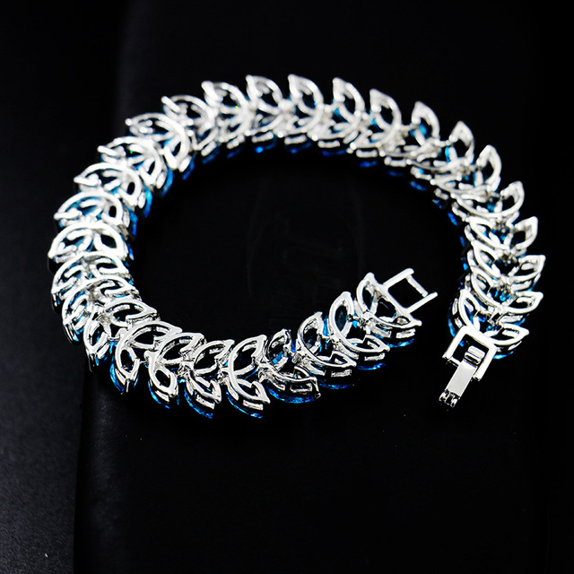 Elegancka bransoletka z srebra próby 925 z kamieniem cyrkonowym dla kobiet - idealna na ślub, przyjęcie zaręczynowe - Wianko - 11