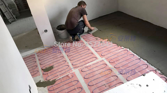 System ogrzewania płytek podłogowych Mat 1.5 m², 220V, 150W/m² z termostatem - Wianko - 8
