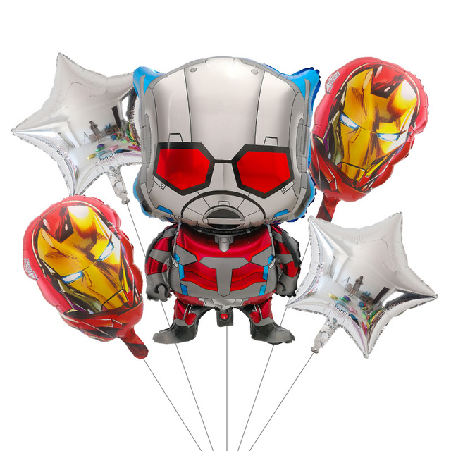 Zestaw 5 balonów foliowych Avengers Superhero - Kapitan Ameryka, Hulk, Spiderman, Iron Man - Wianko - 4