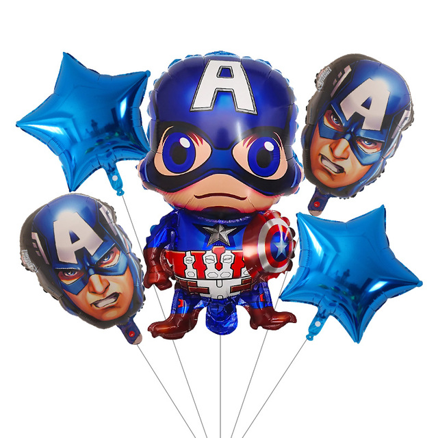 Zestaw 5 balonów foliowych Avengers Superhero - Kapitan Ameryka, Hulk, Spiderman, Iron Man - Wianko - 13