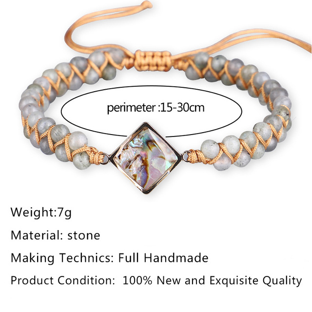Naturalna bransoletka z koralikami z opalu - biżuteria ręcznie robiona na sznurku dla kobiet i mężczyzn, idealna do jogi, medytacji oraz jako wisiorek - Wianko - 1