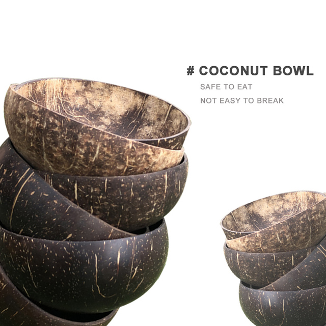 Miska kokosowa do deserów i przekąsek - zestaw kreatywnych dekoracji do kuchni - Wianko - 2