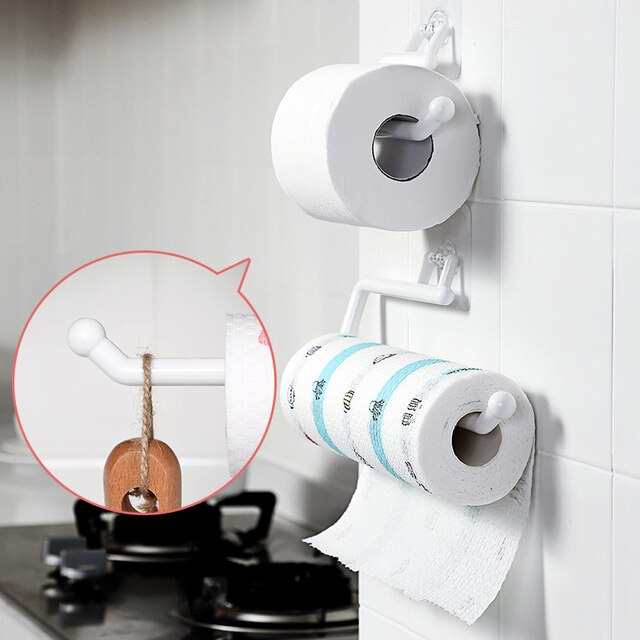 Uchwyt na papier toaletowy i ręczniki Organizer Bar szafka półka uchwyty papierowe i kuchenne - Wianko - 2