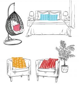 Xray Poduszka w kwiaty - obicie na poduszki, zapinana na zamek, dwustronna, romantyczny i kreatywny akcent salonu (opakowanie 2) - Wianko - 4