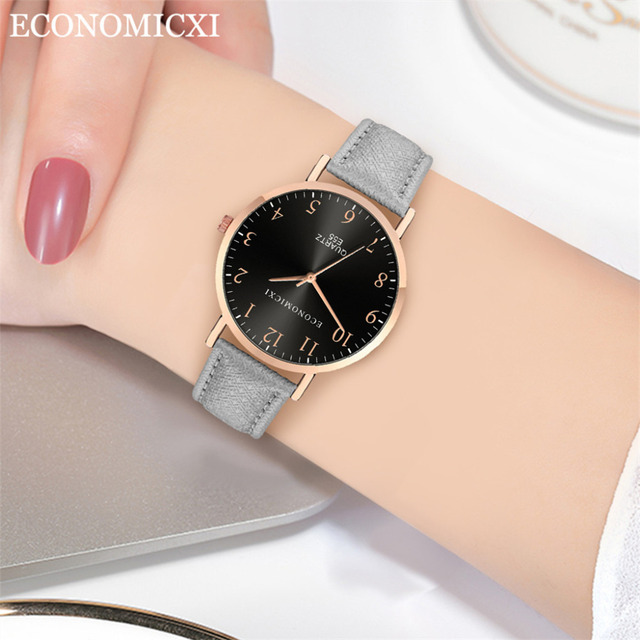 Nowy damski zegarek na rękę z luksusowym skórzanym paskiem, kwarcowym mechanizmem i okrągłą tarczą z cyframi arabskimi - Wianko - 15