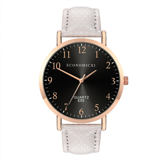 Nowy damski zegarek na rękę z luksusowym skórzanym paskiem, kwarcowym mechanizmem i okrągłą tarczą z cyframi arabskimi - Wianko - 31