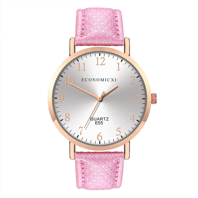 Nowy damski zegarek na rękę z luksusowym skórzanym paskiem, kwarcowym mechanizmem i okrągłą tarczą z cyframi arabskimi - Wianko - 23