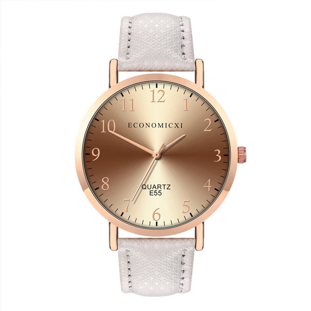 Nowy damski zegarek na rękę z luksusowym skórzanym paskiem, kwarcowym mechanizmem i okrągłą tarczą z cyframi arabskimi - Wianko - 29