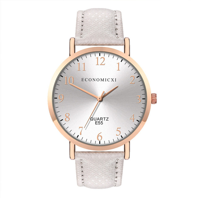 Nowy damski zegarek na rękę z luksusowym skórzanym paskiem, kwarcowym mechanizmem i okrągłą tarczą z cyframi arabskimi - Wianko - 21