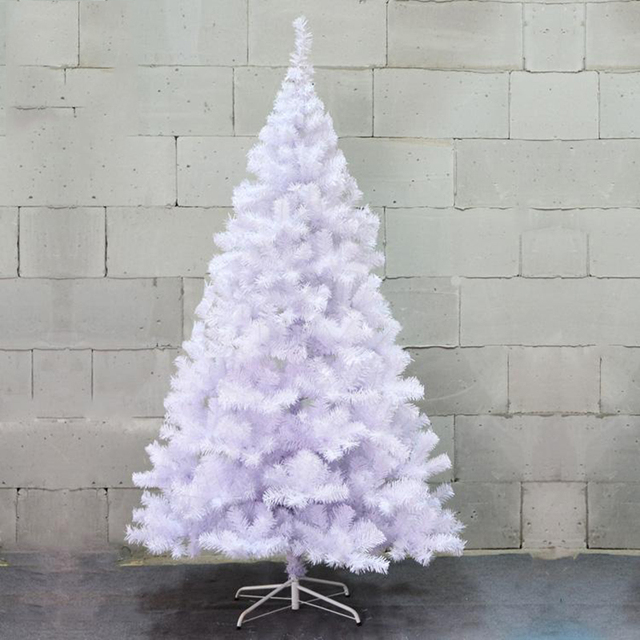 Sztuczne drzewo bożonarodzeniowe białe śnieg luksusowe poszerzone, wysokość 1.5/1.8/2.1 metra - Wianko - 1
