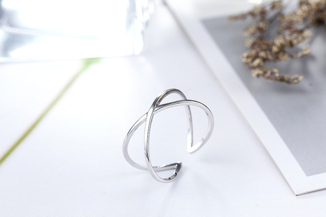 Pierścionek 925 Sterling Silver Party Ring dla kobiet - minimalistyczny, geometryczny, ręcznie robiony, kreatywna biżuteria - Wianko - 3