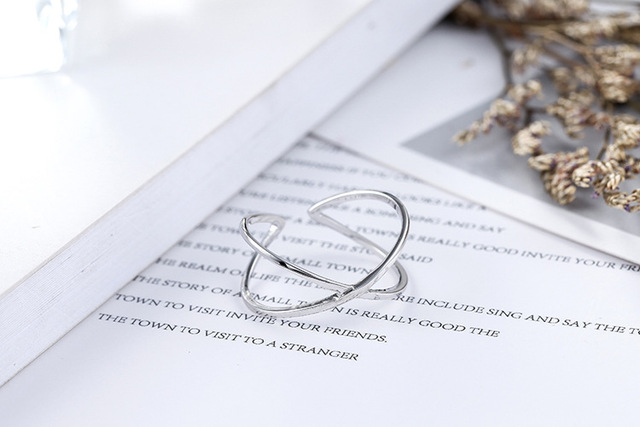Pierścionek 925 Sterling Silver Party Ring dla kobiet - minimalistyczny, geometryczny, ręcznie robiony, kreatywna biżuteria - Wianko - 4